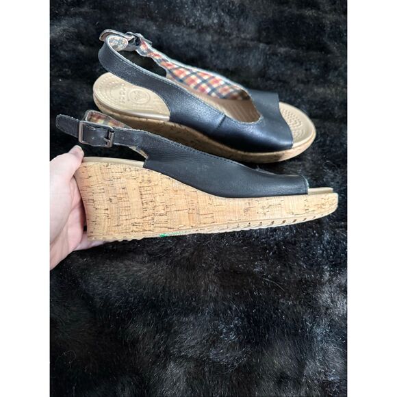 Crocs Women Shoe A Leigh Size 9 Wedge Heel Slingback Sandal espadrille - Picture 1 of 5